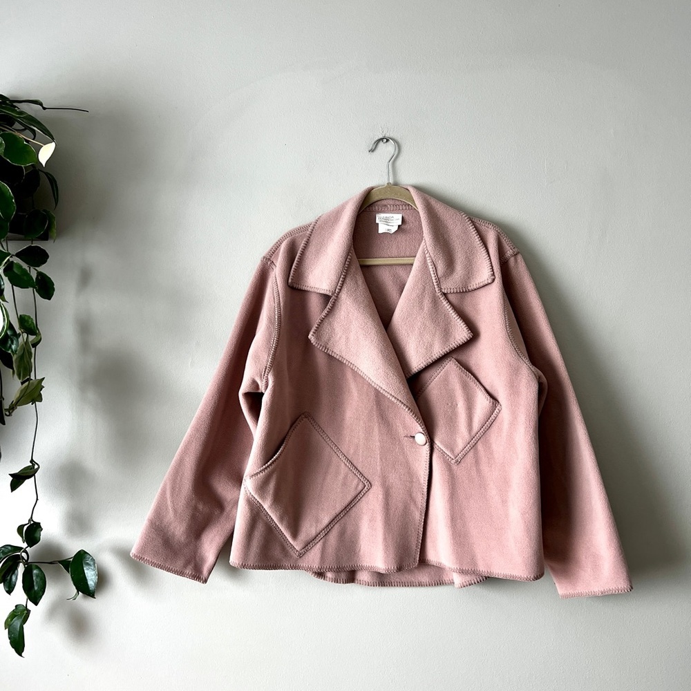 NWT Linda Lundstrom mauve pink fleece jacket 12